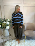 Load image into Gallery viewer, Bold Stripe Jumper - Blue/Brown
