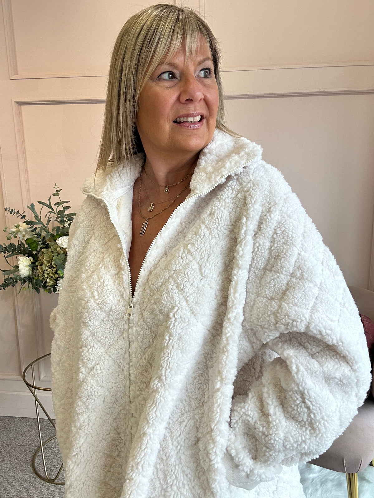 Cosy Zip Fleece - Cream