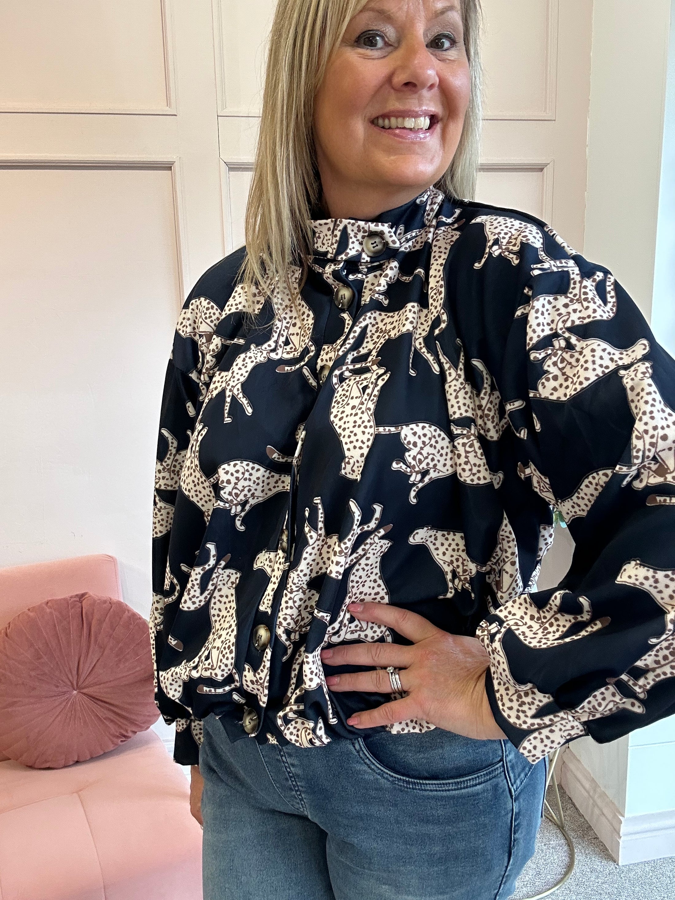 Leopard Jacket/Shirt - Blue