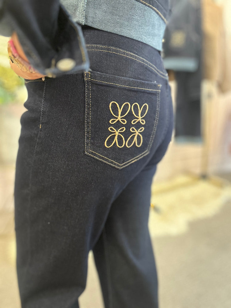 Wide Cuffed Jean - Indigo Denim