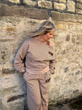 Load image into Gallery viewer, Iconic Stripe Lounge Set - Camel/Brown
