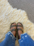 Load image into Gallery viewer, Julia Gold Stud & Buckle Sandal - Taupe
