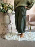 Load image into Gallery viewer, Cord Barrel Pant - Khaki - Wardrobe By Simone
