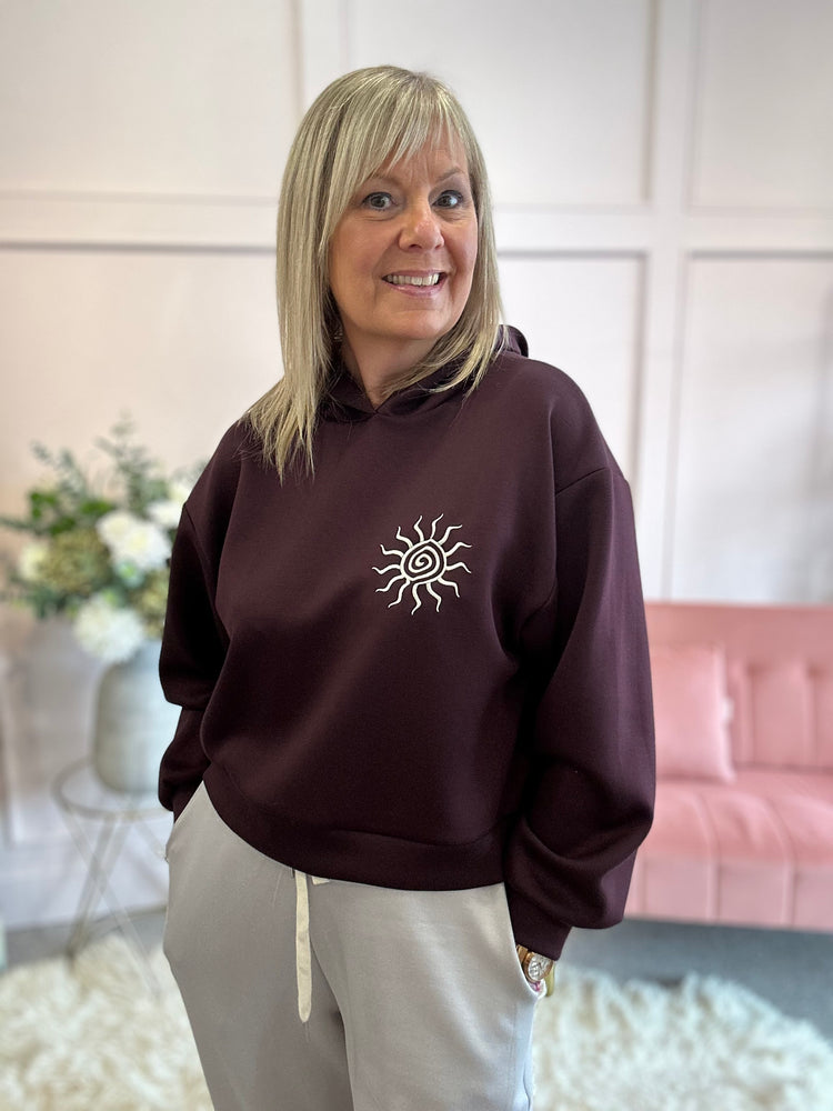Little Sundial Hoody  - Aubergine - Wardrobe By Simone