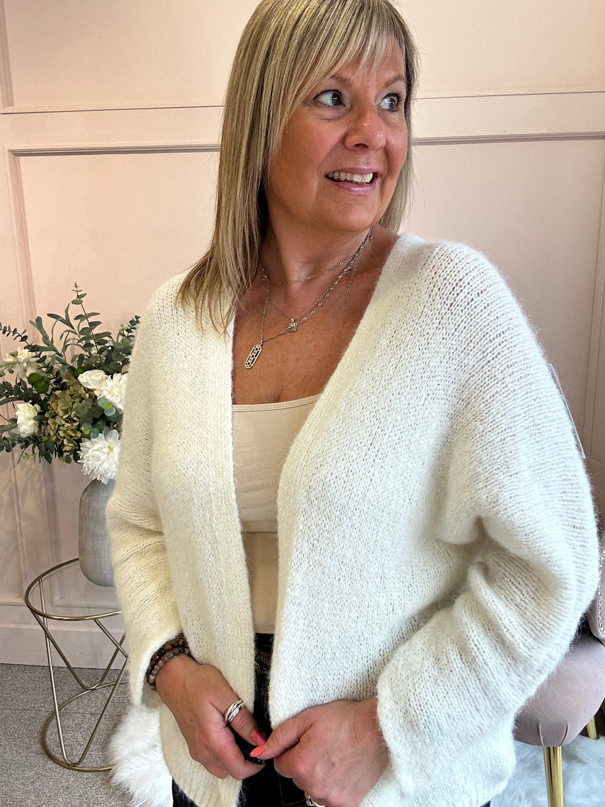Soft Easy Cardigan - Cream