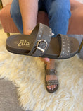 Load image into Gallery viewer, Julia Gold Stud & Buckle Sandal - Taupe
