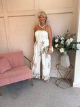 Load image into Gallery viewer, Floral Embroidered Detailed Jumpsuit - Cream/Beige - Wardrobe By Simone
