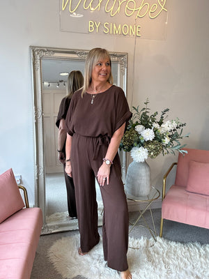 Stylish Jumpsuit - Brown