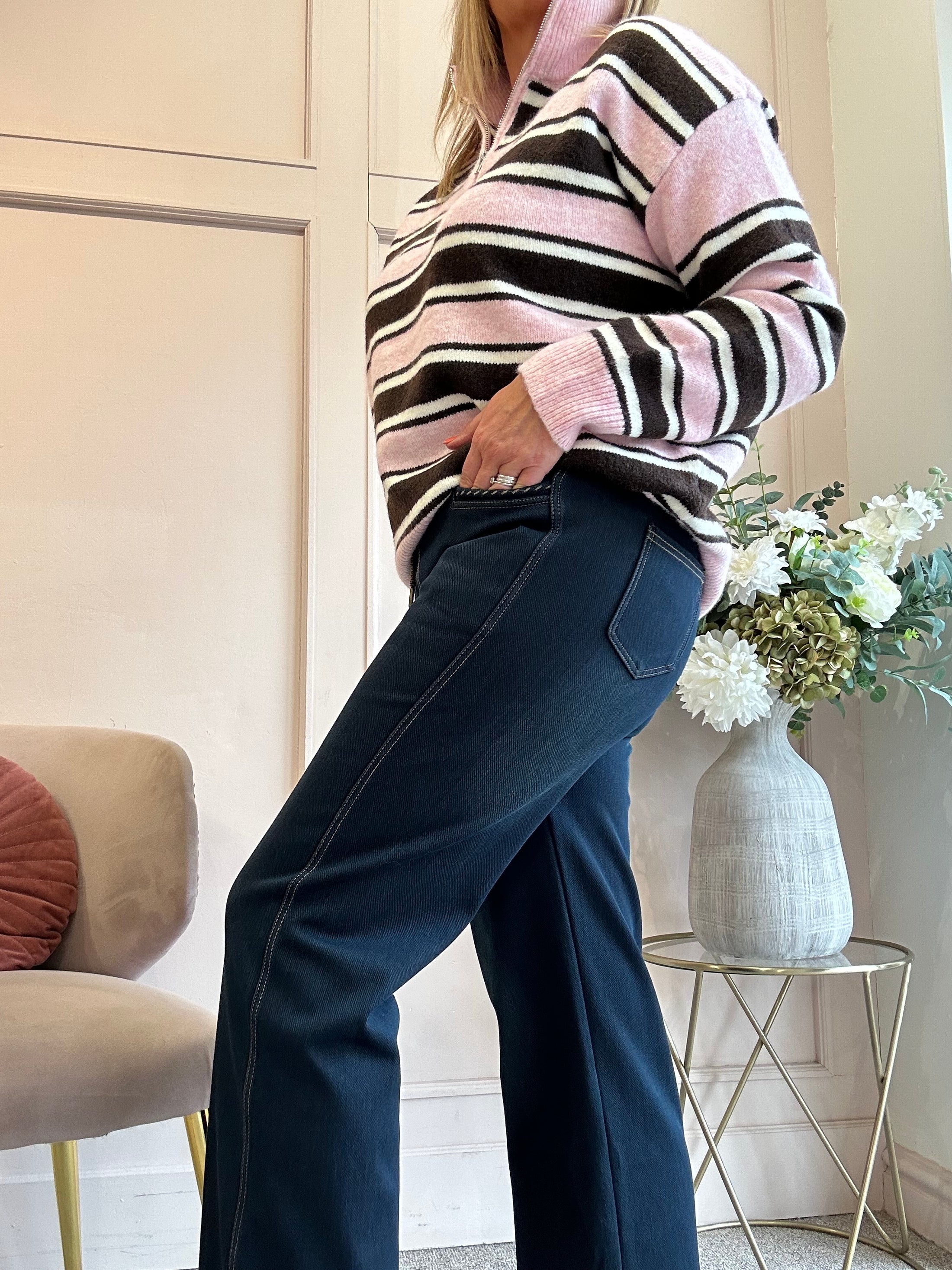 Jean Style Lounge Pant - Blue