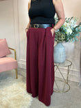 Load image into Gallery viewer, Twinkling & Sparkling Wide Leg Trouser - Burgundy
