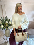 Load image into Gallery viewer, V Neck Knit Jumper - Cream
