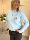 Load image into Gallery viewer, LA Jumper - Blue & Leopard

