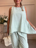 Load image into Gallery viewer, Floaty Sleeveless Top Gingham - Sage Green
