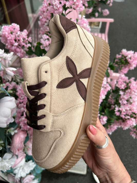 Two Tone Trainer - Beige/Brown - Wardrobe By Simone