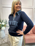 Load image into Gallery viewer, New York Denim Collar Jumper - Navy
