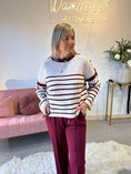 Load image into Gallery viewer, Striped Jumper - Cream/Burgundy
