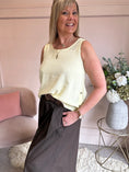 Load image into Gallery viewer, Little Side Button Top - Soft Lemon - Wardrobe By Simone
