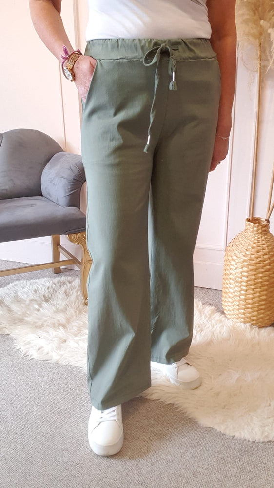 Magic Wide Pant - Khaki - Wardrobe By Simone