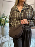 Load image into Gallery viewer, A Checked Zip Jacket - Khaki/Brown - Wardrobe By Simone
