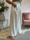 Load image into Gallery viewer, Polka Dot Wide Leg Pant - Light Cream/Beige - Wardrobe By Simone
