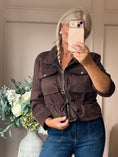 Load image into Gallery viewer, Pull Tie Suedette Jacket - Brown
