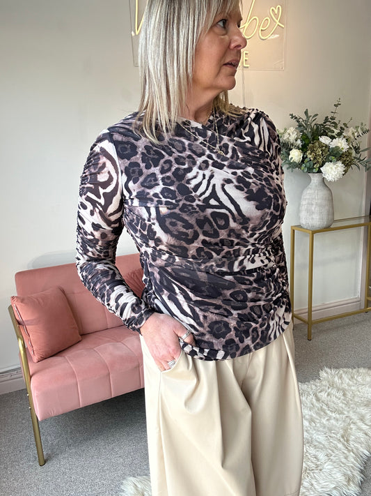 Cross Over Top - Leopard