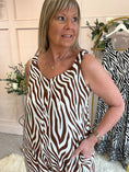 Load image into Gallery viewer, Zebra Jumpsuit - Brown/Cream - Wardrobe By Simone
