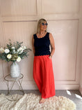 Load image into Gallery viewer, Scalloped Edged Vest Top - Navy - Wardrobe By Simone
