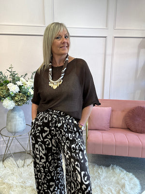 Little Knitted Jumper - Brown