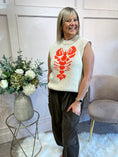 Load image into Gallery viewer, Lobster Tank Top - Cream/Orange - Wardrobe By Simone
