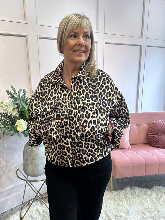 Leopard Denim Jacket - Leopard