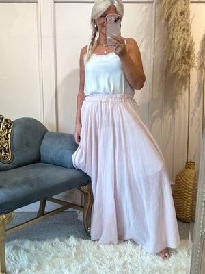 Floaty Maxi skirt - Pale Pink