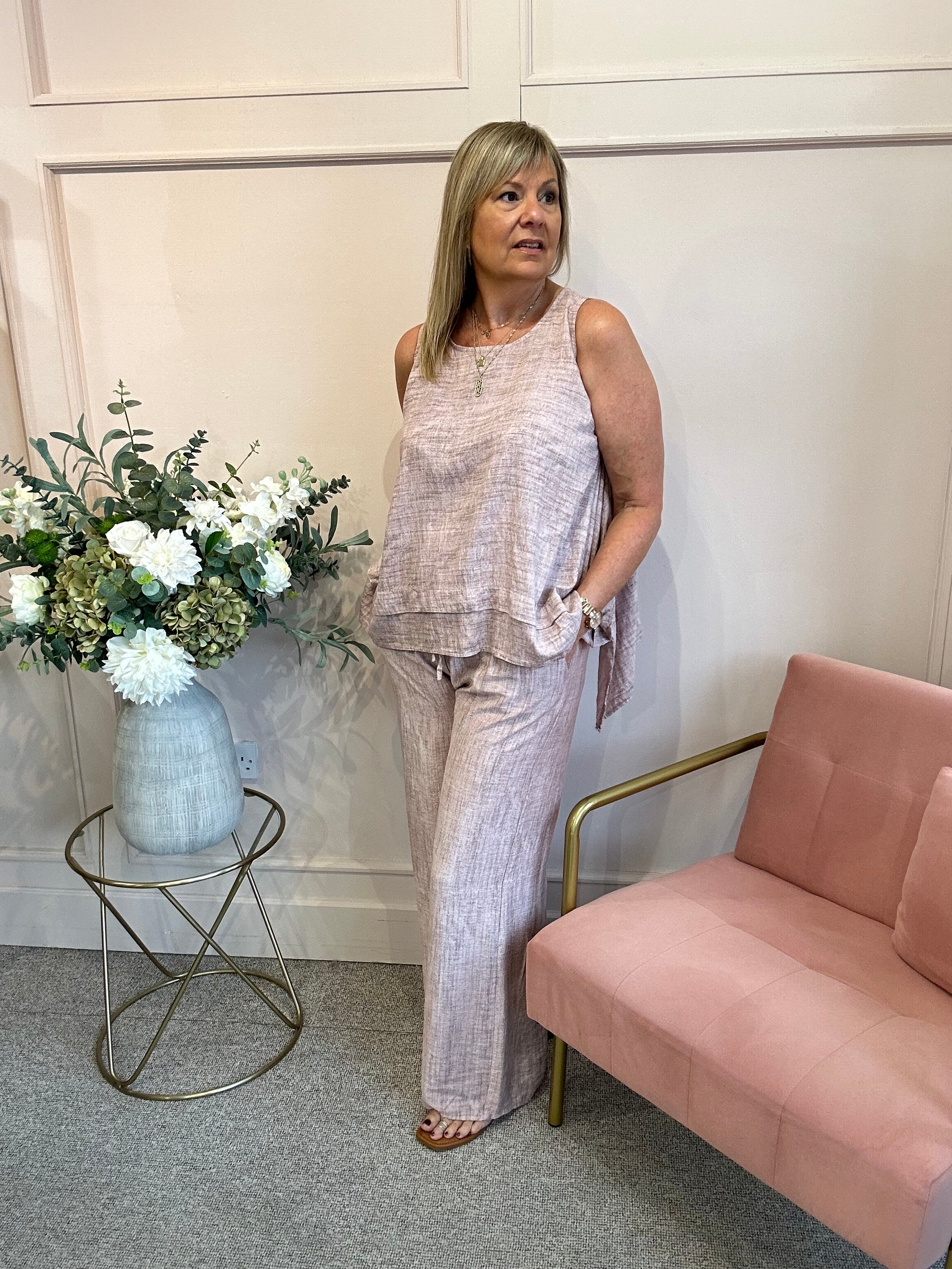 Sleeveless Top - Dusky Pink