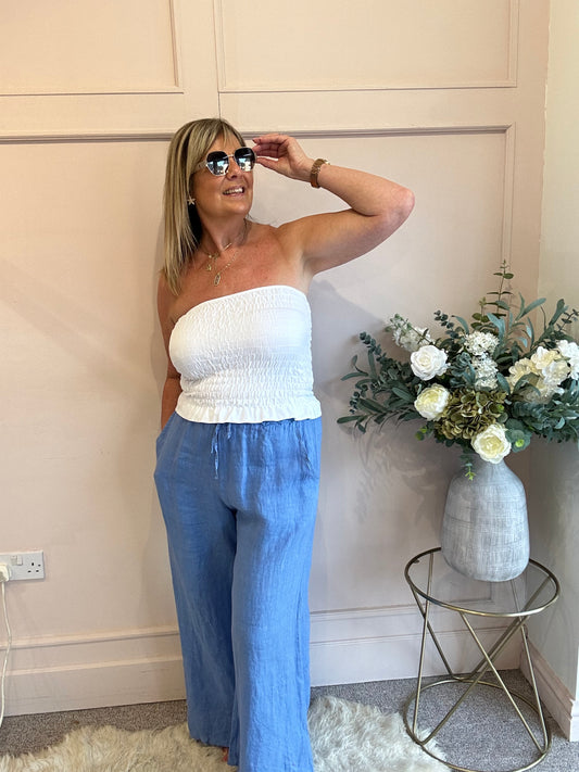 Bandeau Top  - White - Wardrobe By Simone
