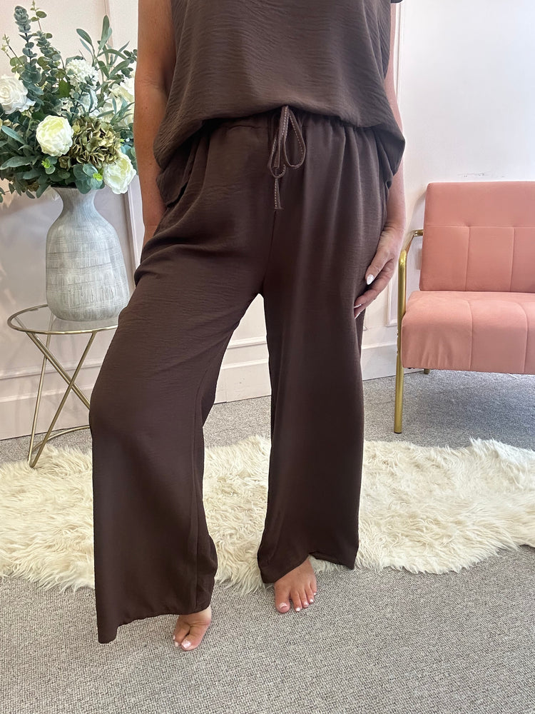 Wide Leg Pant - Brown