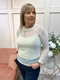Load image into Gallery viewer, Delicate Floral Mesh Top - Soft Lemon - Wardrobe By Simone
