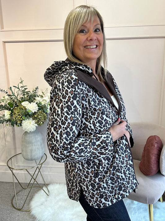 Reversible Mac Coat - Leopard/Brown - Wardrobe By Simone