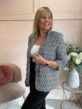 Load image into Gallery viewer, Checked & Ruched Blazer - Black/White
