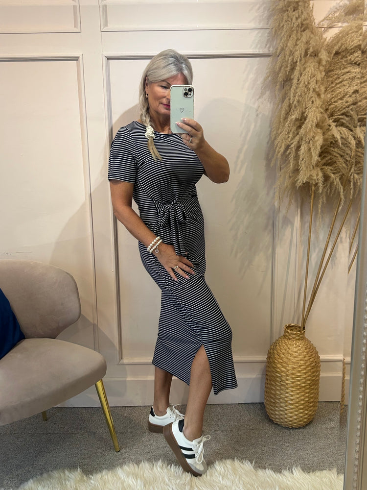 Striped Dress - Navy/White - Wardrobe By Simone