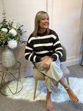 Load image into Gallery viewer, Striped Soft Jumper - Chocolate/Cream
