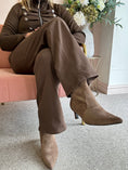 Load image into Gallery viewer, Kitten Heel Ankle Boot -Beige - Wardrobe By Simone
