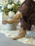 Load image into Gallery viewer, Ruched Pull On Boot - Beige

