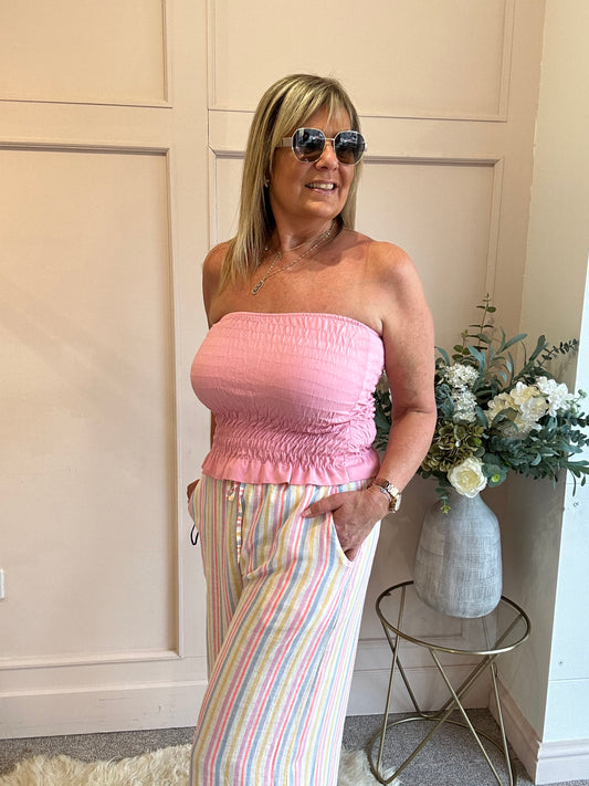 Bandeau Top  - Pink - Wardrobe By Simone