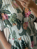 Load image into Gallery viewer, Botanical Flowers Slinky Jumpsuit - White/Green - Wardrobe By Simone
