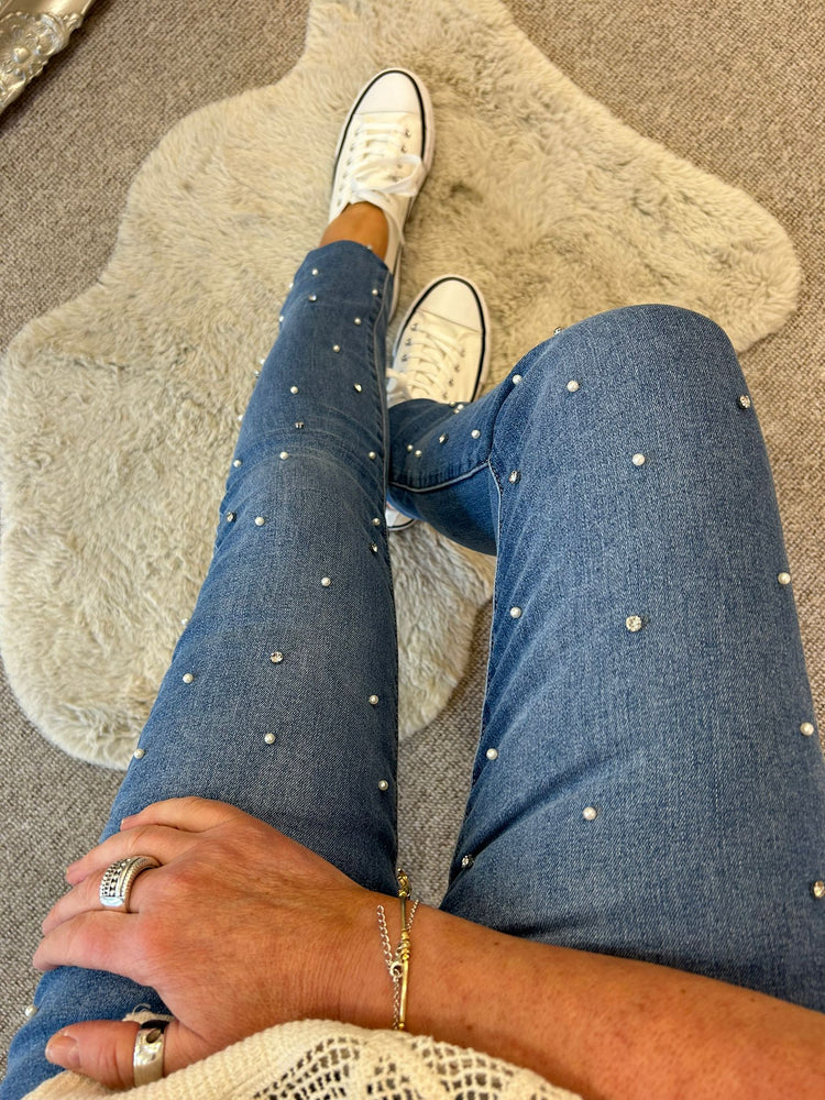 Pearl & Diamante Sparkle - Jeans