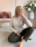 Load image into Gallery viewer, Frill Edge Cardigan- Oatmeal

