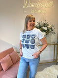 Load image into Gallery viewer, Butterfly T-Shirt - White/Blue - Wardrobe By Simone
