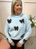 Load image into Gallery viewer, Cute Bow Jumper - Pale Blue
