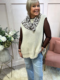 Load image into Gallery viewer, Sleeveless Over Knit - Beige - Wardrobe By Simone
