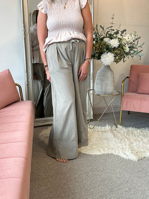 Wide Corduroy Pant - Beige